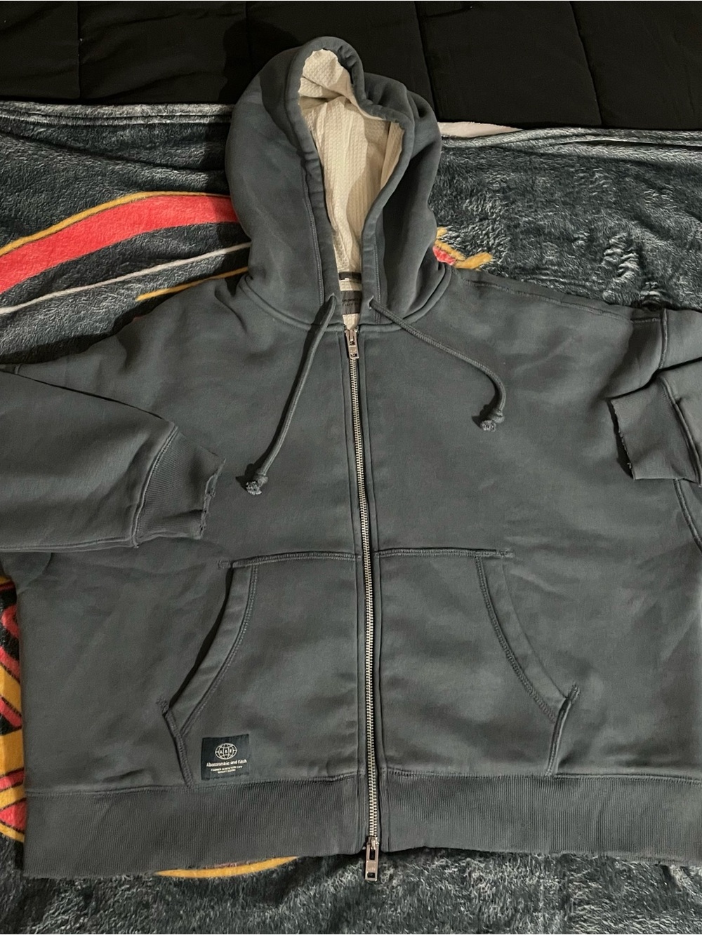 Abercrombie & Fitch Essential Cropped Full Zip Hoodie Small NWOT